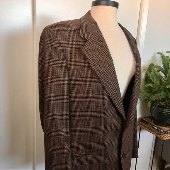 VTG BRIONI for Neiman Marcus luxury houndstooth sport coat - Picture 5 of 16